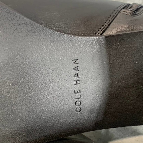 Cole Haan Women’s Black Leather Haidyn Block Heel Ankle Boots | Size 10 - Picture 8 of 9